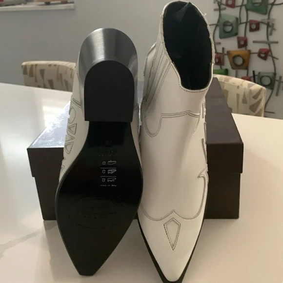 MYACLARA Italian western ankle boots leather NIB size 7 EU 38 - Picture 9 of 11